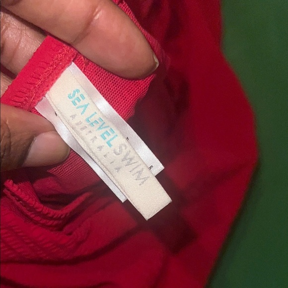 NWOT Sea Level Red One-Shoulder Swimsuit size 12 - Picture 4 of 7